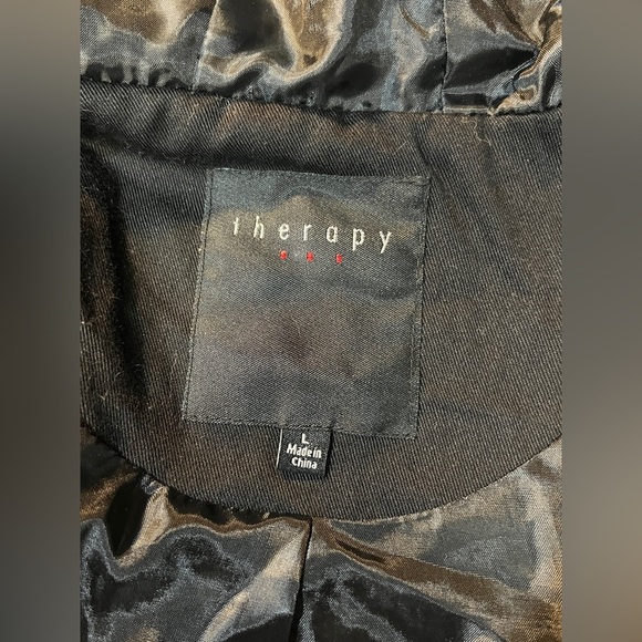 🛍️THERAPY Olive green cinch waist full zip jacket size L.‎ - Picture 11 of 13